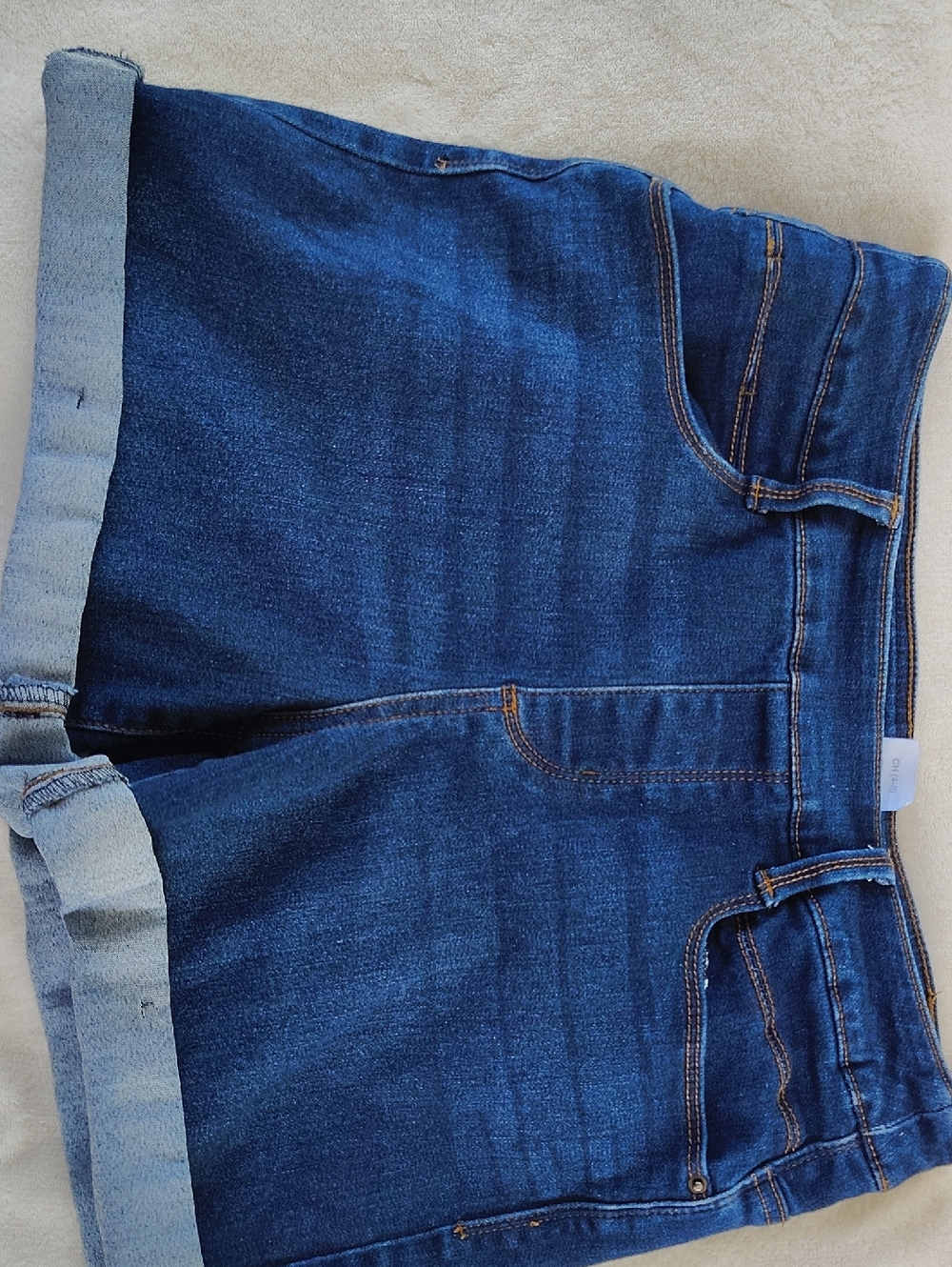 AND Light and Dark Blue Denim Jeans with Gold Stitching 1335